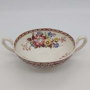 China Brand Empire Porcelain Co England: Empire - Harvard - Double-handled Soup Bowl