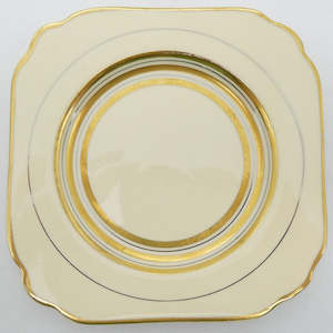 China Brand Empire Porcelain Co England: Empire - Cream with Gold Stripes - Side Plate