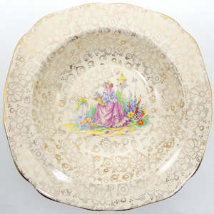 Hollinshead & Kirkham - Crinoline Lady, Pink Dress - Bowl