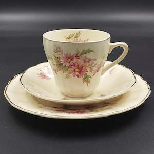China Brand J G Meakin England: J & G Meakin - Floradora - Trio