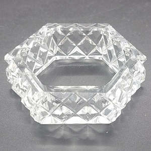 Crystal And Glass: Crystal Napkin Ring - Hexagon-shaped