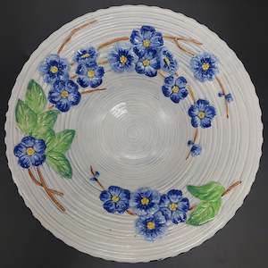 Maling - Embossed Blossom, Blue 6238 - Footed Bowl