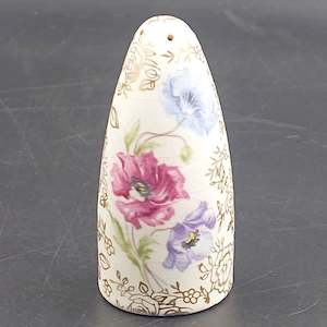 China Brand James Kent England: James Kent - Blue, Pink and Purple Poppies - Salt Shaker
