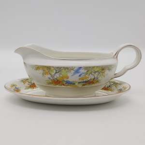 China Brand John Maddock Sons England: John Maddock & Sons - Mimosa - Gravy Boat and Saucer