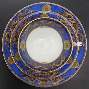 China Brands G: Grafton - Dragon on Blue Band - Trio