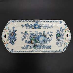 Mason's - Fruit Basket, Blue - Sandwich Tray