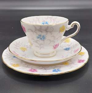 China Brands T: Tuscan - Pink, Yellow and Blue Flowers - Trio