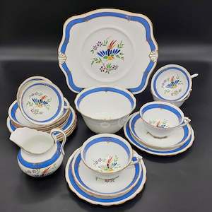 Tuscan - Exotic Bird, Blue Band - 21-piece Tea Set