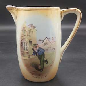 China Brand Grimwades And Royal Winton England: Grimwades - Dickens Souvenir, Oliver Twist and Captain Cuttle - Jug