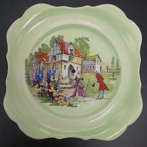China Brand Lancaster Sandland Sons England: Lancaster & Sons - English Ware: Country Garden - Square Plate for Cake Stand