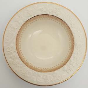 Crescent China - Rhapsody, with Embossed Flowers - Rimmed Bowl