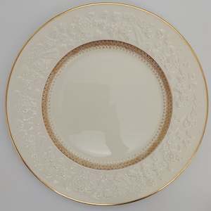Crescent China - Rhapsody, with Embossed Flowers - Dinner Plate, Round