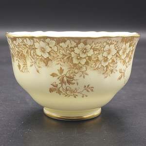 Crown Staffordshire - Floral Spray, Gold Floral Filigree - Sugar Bowl
