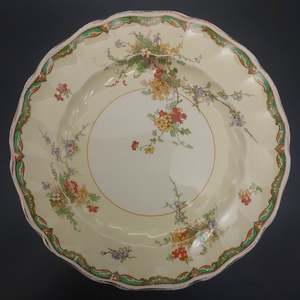 China Brands I J: Johnson Brothers - Colourful Flowers, Green Band - Salad Plate