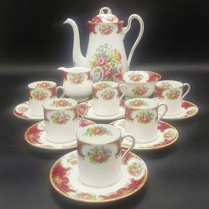 China Brands S: Shelley - Duchess, Red, 13401 - 15-piece Coffee Set