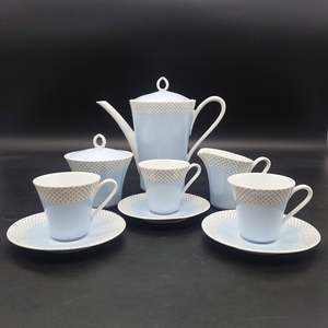 Zeh Scherzer - Blue with Grey Spots - Coffee Set