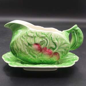 China Brand Grimwades And Royal Winton England: Royal Winton - Harvest Vegetable - Sauce Boat with Underplate