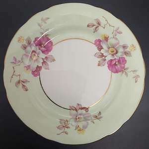Hammersley - Blossom on Green Band - Side Plate