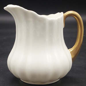 China Brand Royal Doulton England: Royal Doulton - White Ribbed - Milk Jug