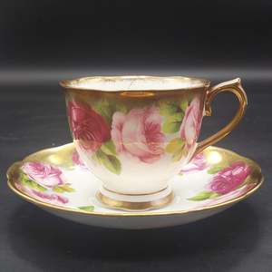 Royal Albert - Old English Rose 2735, Heavy Gold Rim - Duo: Countess Cup