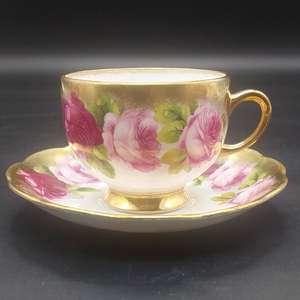 Royal Albert - Old English Rose 2735, Heavy Gold Rim - Duo: Smooth Cup