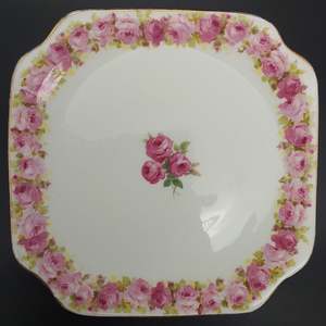 Royal Doulton Raby Rose: Royal Doulton - Raby Rose - Cake Plate, Square