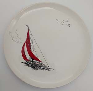 China Brand Palissy England: Palissy - Regatta, Red - Salad Plate