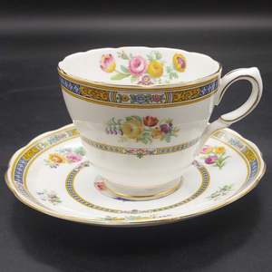 Grosvenor - Floral Sprays, Patterned Bands - Breakfast Duo