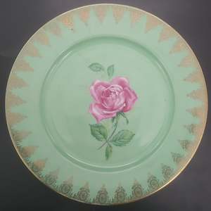 China Brands G: Gloria - Pink Rose on Green - Display Plate
