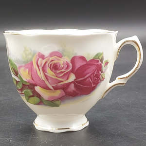 China Brands C: Colclough - Pink/Yellow and Red Roses, Inside Cloud - Cup