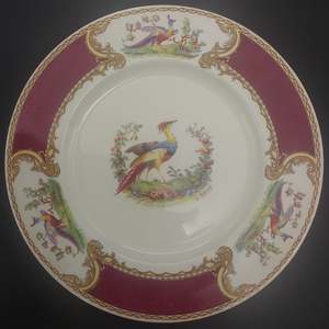 Myott - Chelsea Bird, Maroon - Salad Plate