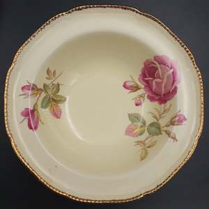 China Brands B: Booths Royal Swan - Pink Roses - Breakfast/Dessert Bowl