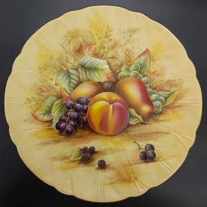 Aynsley - Orchard Gold on Crocus - Cake Plate