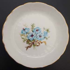 China Brands A: Aynsley - Blue Flowers with Ribbon - Condiment/Trinket Dish