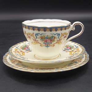 Aynsley - Blue and Yellow Flowers and Leaves - Trio
