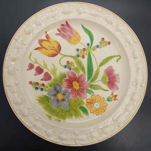 China Brands A: Adams Titian Ware - Hand-painted Flowers - Salad Plate with Embossed Rim