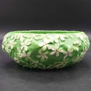 A J Wilkinson - White Flowers on Green - Serving Bowl