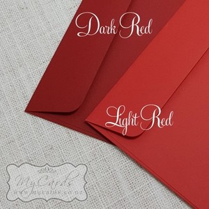 Light Red 140mm Square Envelopes Rectangle Flap