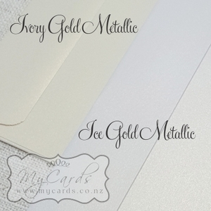 Ivory Gold Metallic 140 mm Square Envelopes Rectangle Flap