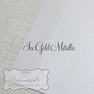 140mm Square Envelopes - MyCards Wedding Invitations: 140mm Sq Ice Gold Metallic Envelope