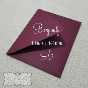 A2 Envelopes 111mm x 146mm - MyCards Wedding Invitations: A2 Burgundy Diamond Flap Envelope
