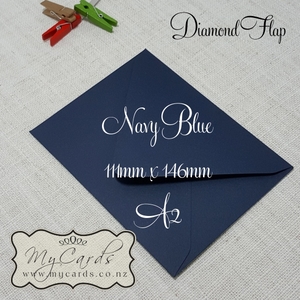 A2 Navy Blue Diamond Flap Envelope