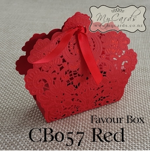 Red Lasercut Favour Box MYCARDS see new listing