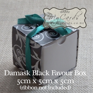 Favour Boxes etc. - MyCards Wedding Invitations: Damask Wrap for Favour Box 5cm Sq MYCARDS