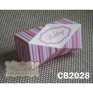 Favour Boxes etc. - MyCards Wedding Invitations: Wedding Striped Pink Favour Box