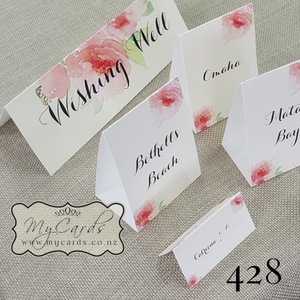 Signs - MyCards Wedding Invitations: Wishing Well Sign Wedding Watercolour Floral Design 428