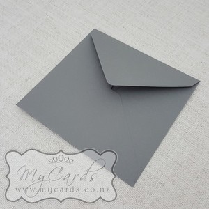 Grey Square Envelopes 155mm Diamond Flap 120gsm