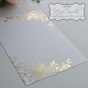 Foiled Floral Wedding Invitation BLANK