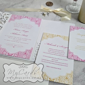 5 x 7 (127mm x 178mm) - MyCards Wedding Invitations: Indian Wedding Invitations Design 970