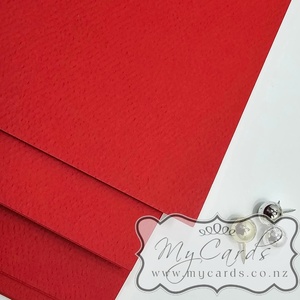DIY - Do It Yourself - MyCards Wedding Invitations: Red Textured CARD 270gsm – SRA3 or custom size